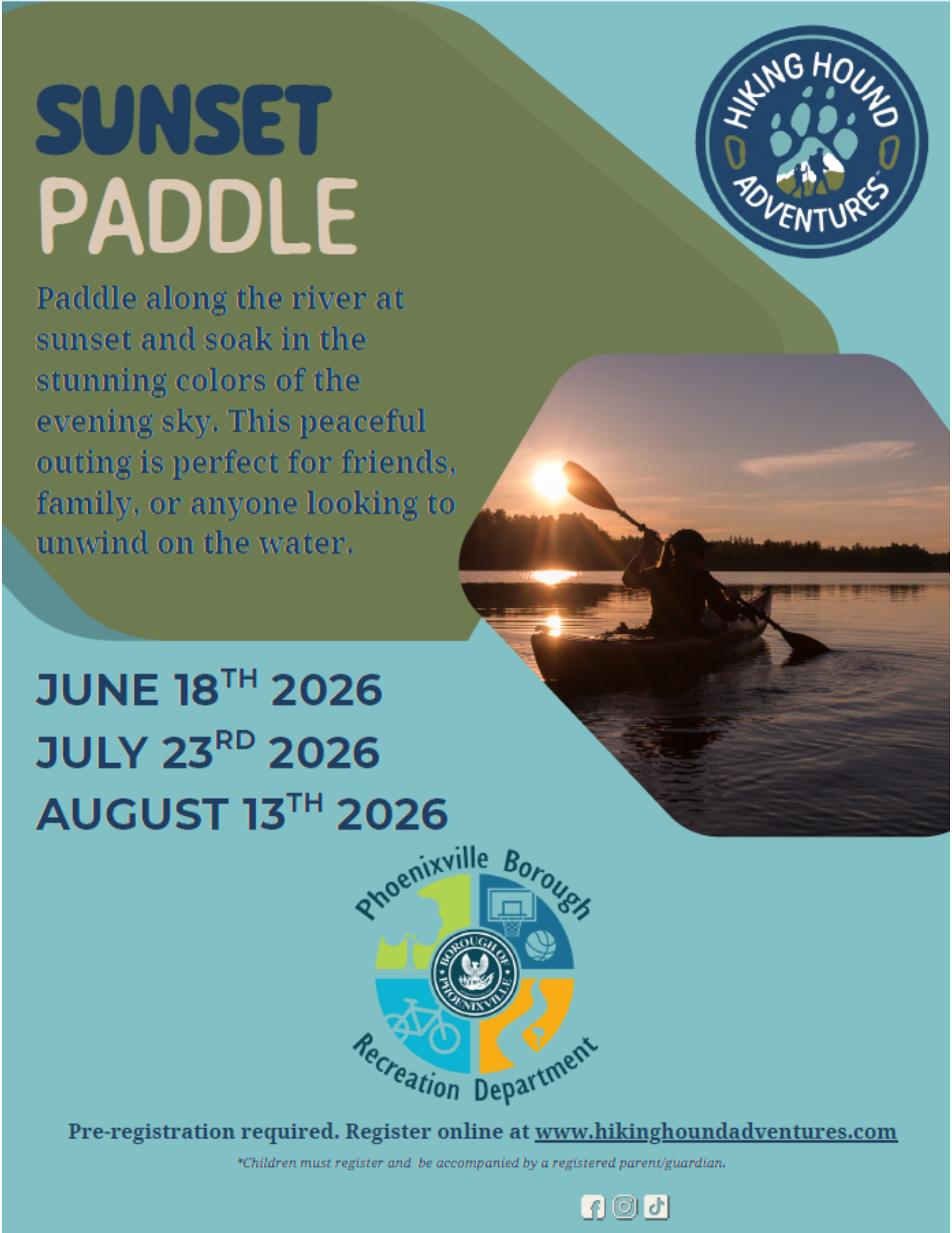 Hiking Hounds Sunset Paddle